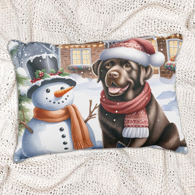 Almofada Decorativa Labrador Retriever Puppy Dog No Natal (Criador carregado)