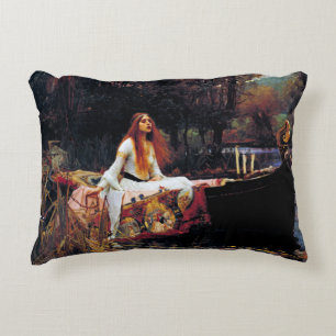 Almofada Decorativa Lady Of Shallot no Barco J.W. Waterhouse Fine Art