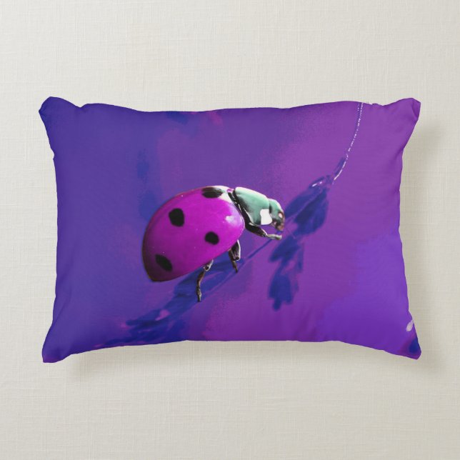 Almofada Decorativa Ladybug Roxo (Frente)