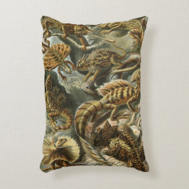 Almofada Decorativa Lagartos de Ernst Haeckel Vintage Lacertilia Anima