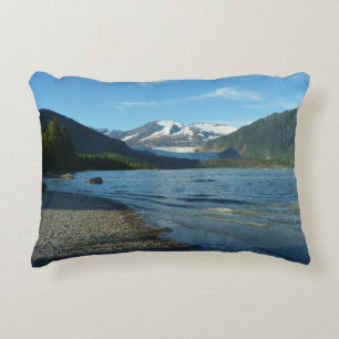 Almofada Decorativa Lago Mendenhall na paisagem de Juneau Alasca