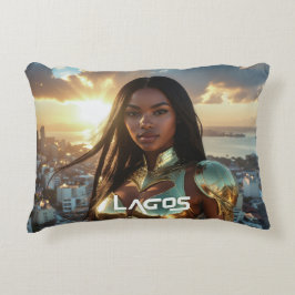 ALMOFADA DECORATIVA LAGOS - NIGÉRIA - SUPER-HERÓI