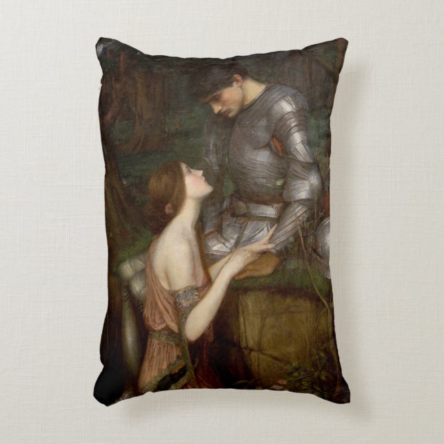 Almofada Decorativa Lamia e o Soldado de John William Waterhouse (Frente(Vertical))