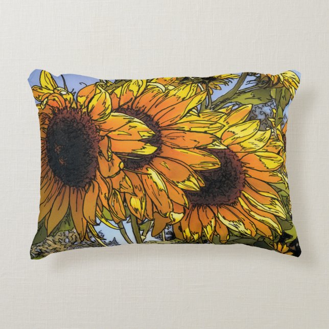 Almofada Decorativa Lâmpada Sunny Sunflower Outdoor (Frente)