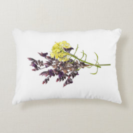 Almofada Decorativa Lavanda e Design Botânica Amarelo