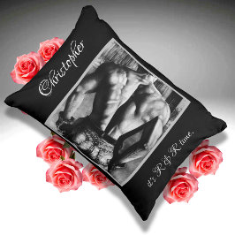 Almofada Decorativa Legenda do Nome das Costas Musculosas Masculinas d