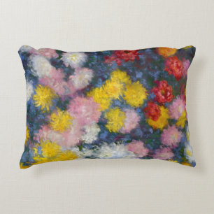 Almofada Decorativa Leito de Crisântemos por Claude Monet