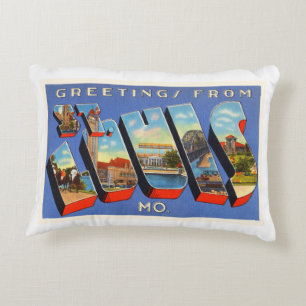 Almofada Decorativa Lembrança velha das viagens vintage de St Louis