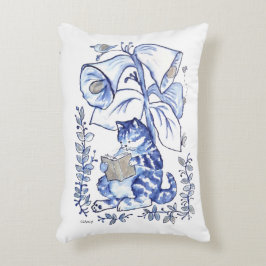 Almofada Decorativa Lendo Gato Azul