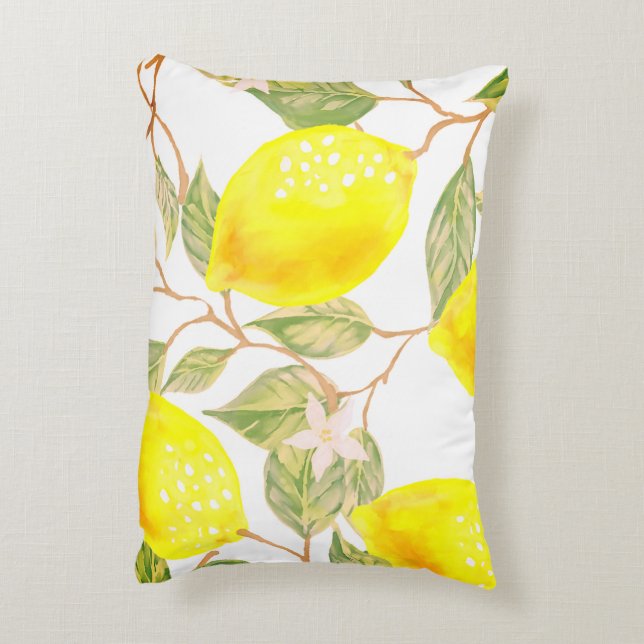 Almofada Decorativa Léon design de aquarela (Verso(Vertical))