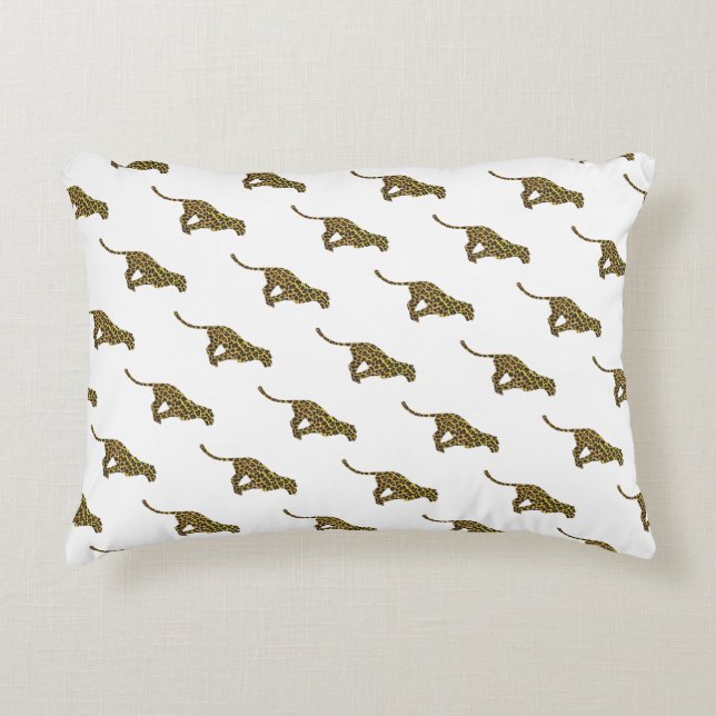 Almofada Decorativa Leopard Brown e Yellow Silhouette (Frente)