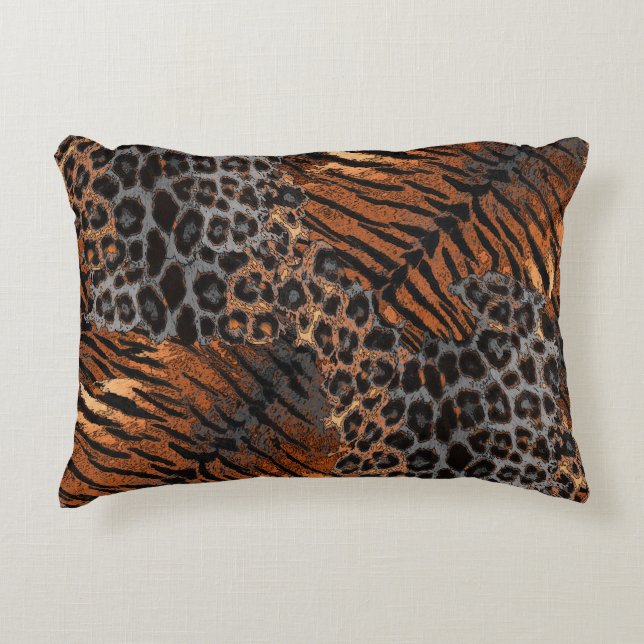 Almofada Decorativa Leopard tiger skin trendy (Frente)