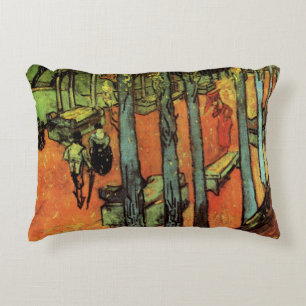 Almofada Decorativa Les Alyscamps, Folhas de Outono por Vincent van Go
