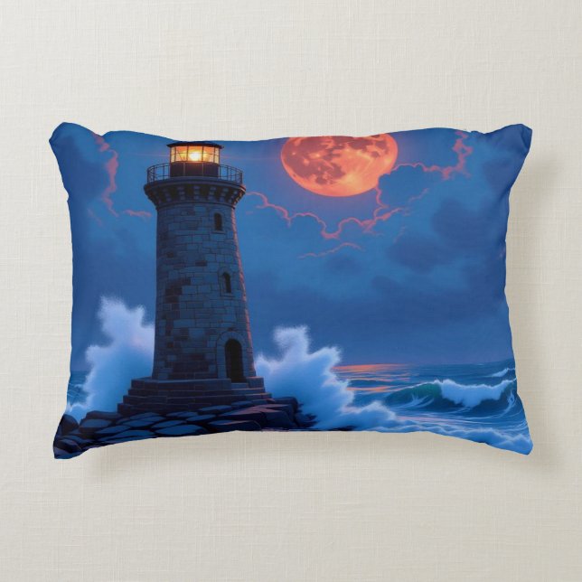 Almofada Decorativa Leuchtturm am Rande der Welt (Frente)