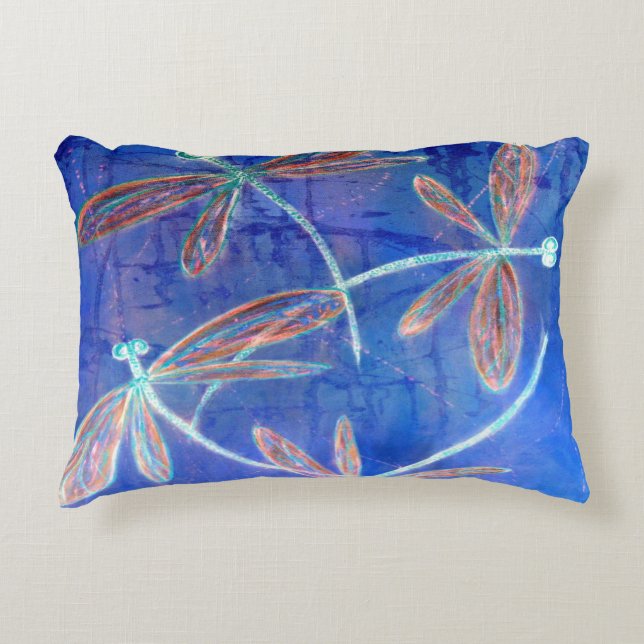 Almofada Decorativa Libélula Indigo Haze Flit (Frente)