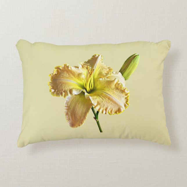 Almofada Decorativa Lily do Dia Amarelo (Frente)