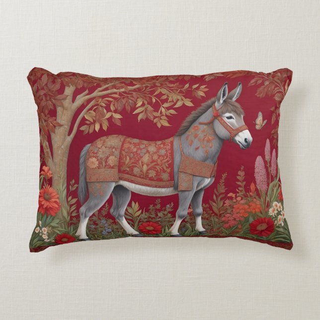 Almofada Decorativa Linda Cinza Donkey Red Country (Frente)
