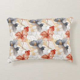 Almofada Decorativa Linda feminina Peach Blue e White Floral