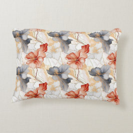 Almofada Decorativa Linda feminina Peach Blue e White Floral