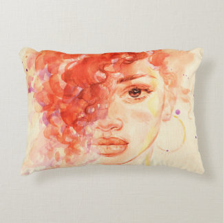 Almofada Decorativa Linda menina aquarela