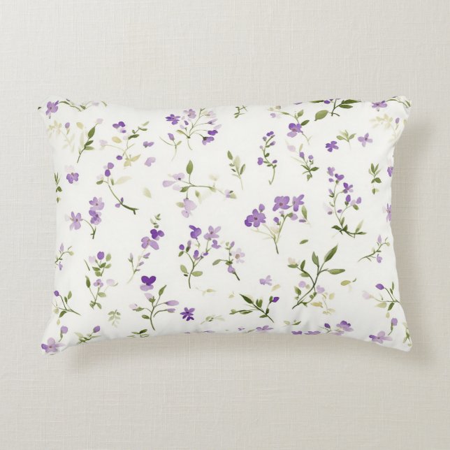 Almofada Decorativa Lindas Flores Lavanda (Frente)
