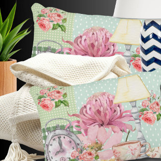 Almofada Decorativa Lindas ilustrações em aquarela como flores Rosa