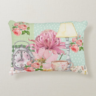 Almofada Decorativa Lindas ilustrações em aquarela como flores Rosa