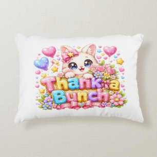 Almofada Decorativa Lindo Kawaii Obrigado por Tudo Nome do Gato Rosa P