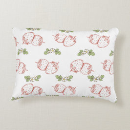 Almofada Decorativa Lindo padrão de morango Decoração de berçário Fofo