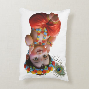 Almofada Decorativa Lindo Poster de Krishna Pequeno Arte Tradicional I