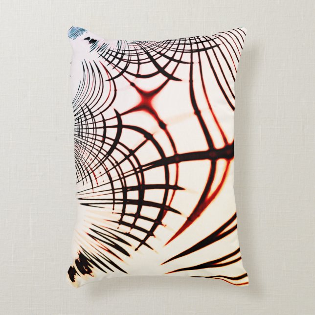 Almofada Decorativa Linhas cruzadas de cores variadas em fundo claro (Frente(Vertical))