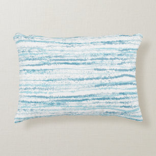 Almofada Decorativa Linhas de Aquarela Abstrato Azul