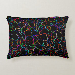 Almofada Decorativa Linhas de multicor neon