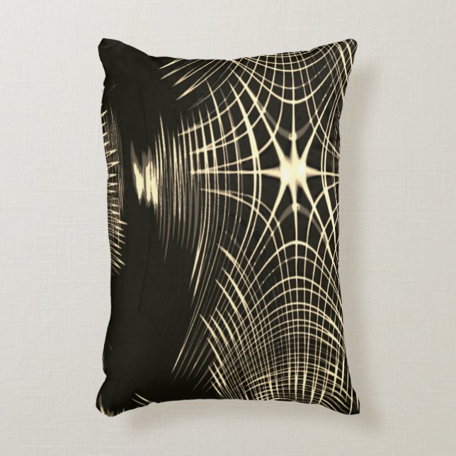 Almofada Decorativa Linhas khaki cruzadas que são repetidas na onda (Frente(Vertical))