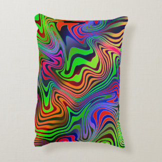Almofada Decorativa linhas multicoloridas psicodélicas onduladas