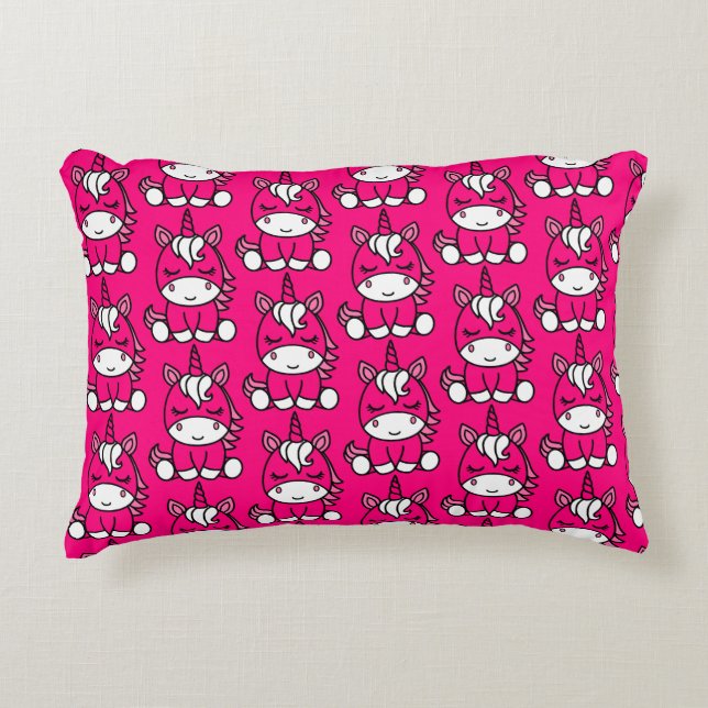 Almofada Decorativa Little Girls Unicorn Pony (Frente)