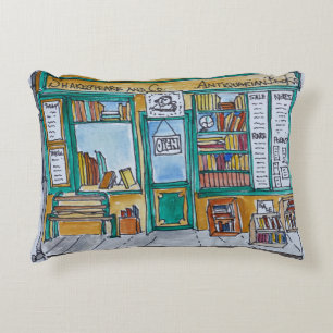 Almofada Decorativa Livraria Shakespeare & Co. Seine, Paris