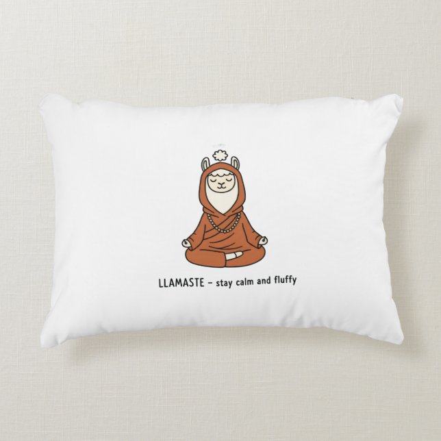 Almofada Decorativa "Llamaste - stay calm and fluffy" (Frente)
