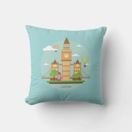 Almofada Decorativa Londres Inglaterra Pontos Turí