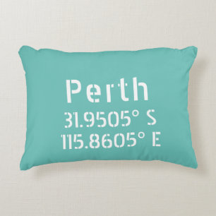 Almofada Decorativa Longitude do Latitude Perth