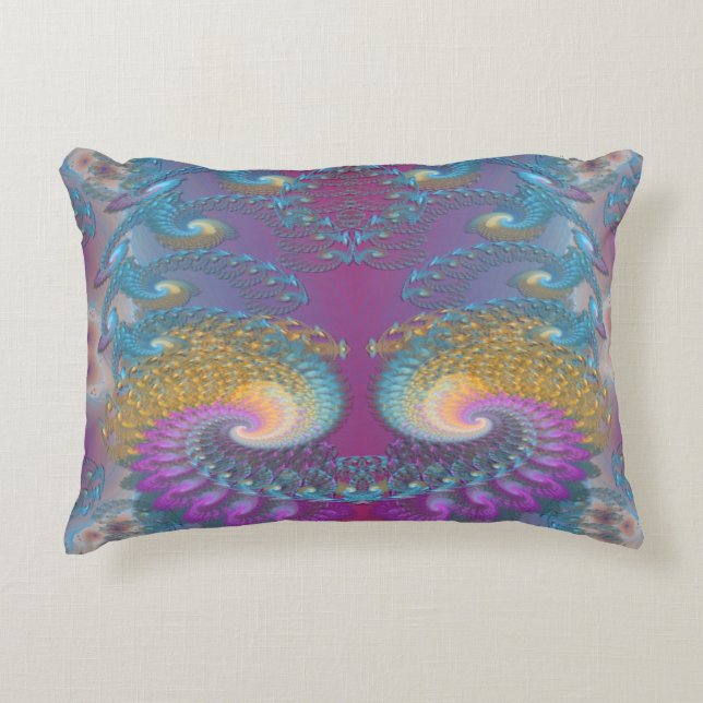 Almofada Decorativa Lotus Fractal Art (Frente)