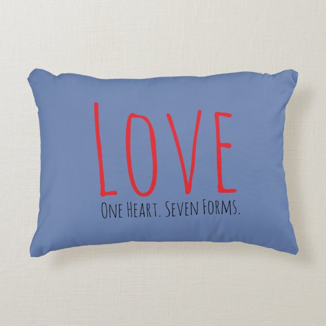 Almofada Decorativa Love - One Heart. Seven Forms Accent Pillow (Frente)