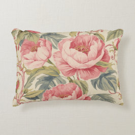 Almofada Decorativa Lovely Pink Peoni Flowers Pattern, Elegant