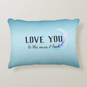 Almofada Decorativa Lua Azul Azul Aqua