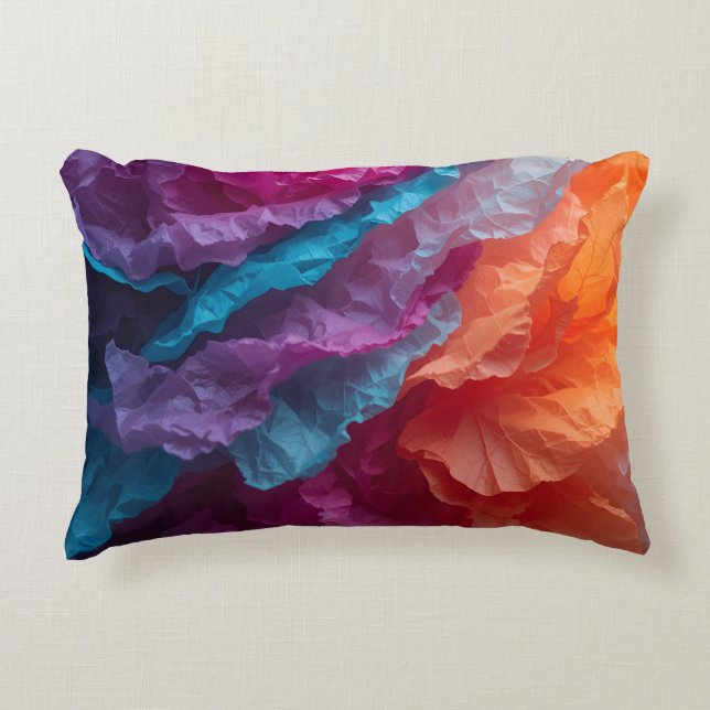 Almofada Decorativa Luminous Abstract Tissue Paper Layers (Frente)