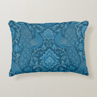 Almofada Decorativa Luxo Persa Azul Pavão Riqueza Padrão