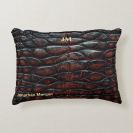 Almofada Decorativa Luxury Executive Monogram Premium Leather