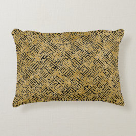 Almofada Decorativa Luxury Gold Pattern ,Gold Black