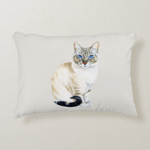 Almofada Decorativa Lynx Point Siamese Cat Personalizável
