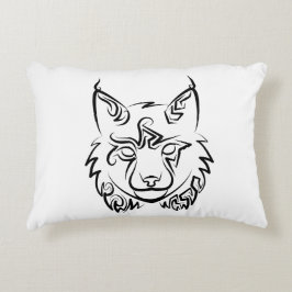 Almofada Decorativa Lynx Tribal Preto e Branco